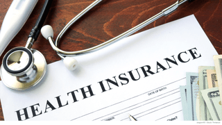 Health insurance form on table
