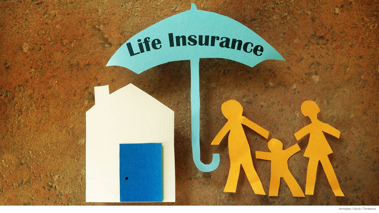 Life Insurance Paper Family with House