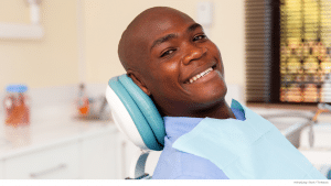 African-American man at dentist