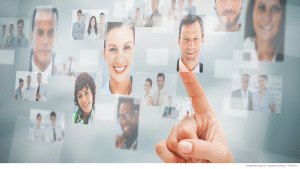 Hand pointing to faces